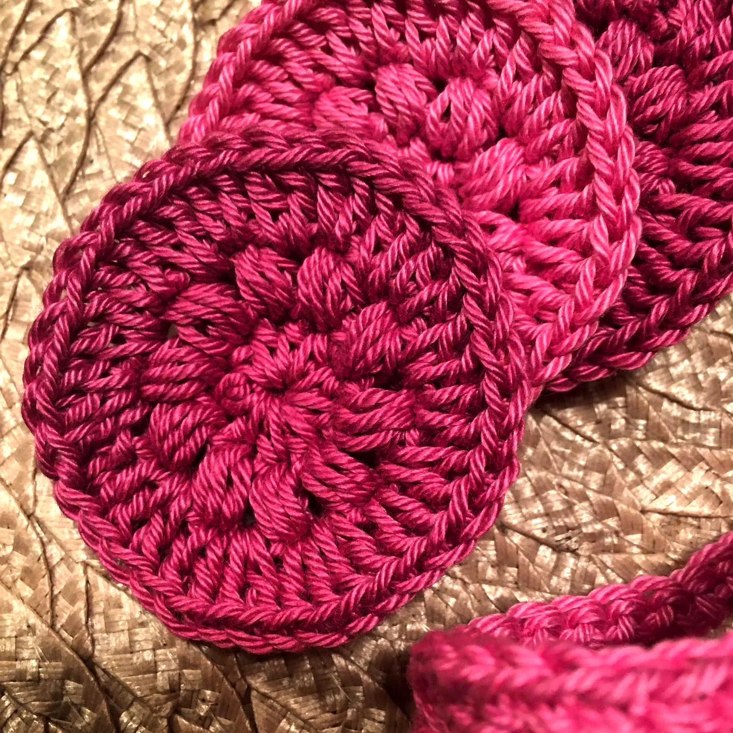 Vibrant Pink Crochet Makeup Remover Pad