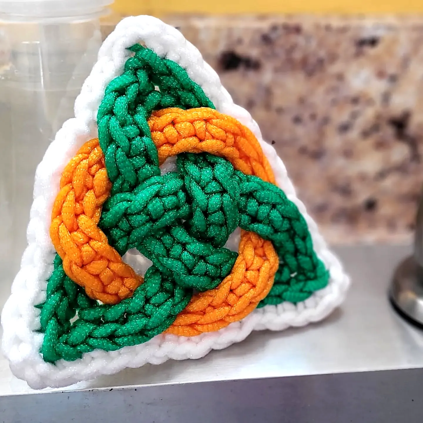 Vibrant Triangle Crochet Scrubbie
